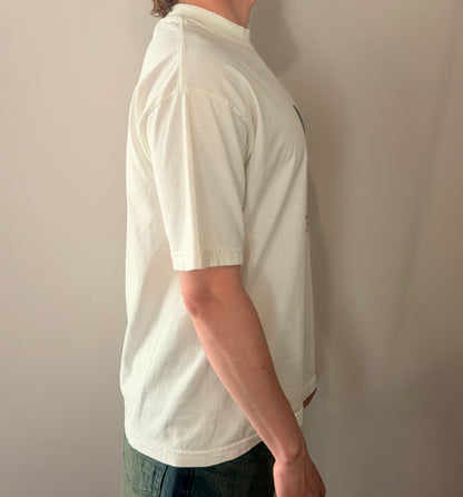 Garment Dye Crew Neck T-Shirt (Off White)