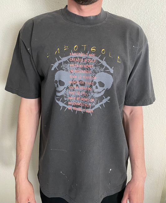 Garment Dye Crew Neck T-Shirt (Vintage Black)