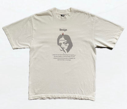 Garment Dye Crew Neck T-Shirt (Off White)