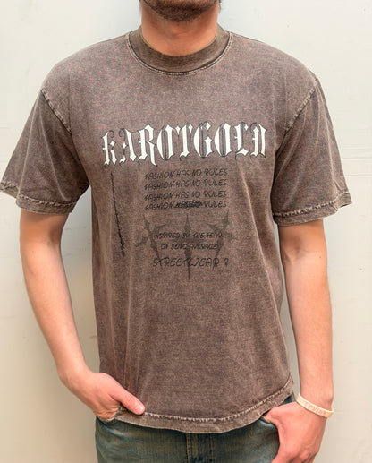 Garment Dye T-Shirt (Mineral Wash) COCOA